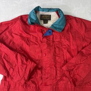 VTG 90s Eddie Bauer Teal Gore-Tex Rain Coat Jacket Windbreaker Men's Size Medium